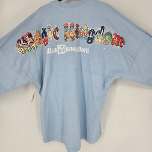 2025 Disney Parks Magic Kingdom Attractions Light Blue Spirit Jersey – Large NWT